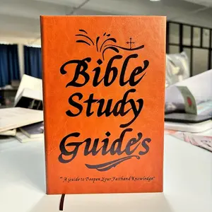 Bible Study Guide Journal, Premium Artificial Leather Christian Bible Learning Workbook, Includes Scripture Notes, Perfect Gift for Christians