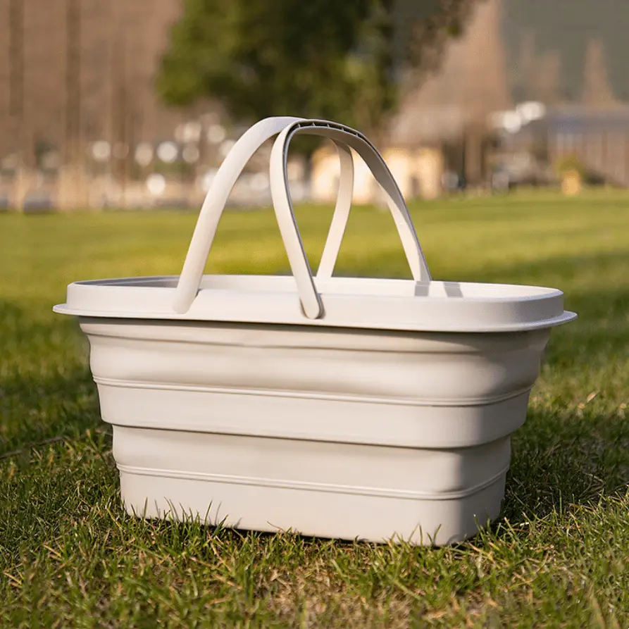PVC Plastic Foldable Multifunctional Bath Tub - 1pc Space-Saving Wash Basin with Handle, Durable Construction, Easy Storage, Ideal for Camping, Home Use