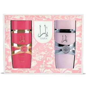 Lattafa 5th Anniversary 2-Piece Multi-Pack Scented Gift Set - Women's Perfume (Yara 100ml Blueberry, Yara Candy 100ml Blueberry)