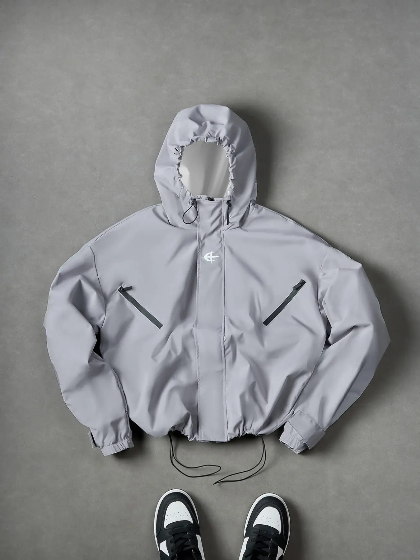 Men's Tactical Windbreaker Jacket Techwear Utility Style Woven Structured Anti-Scratch Fabric High Neck Hood Fitted Crop Cut Fashionistas Outdoor Camping Biker Riding Dating Menswear
