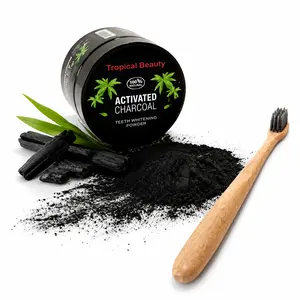 Tori + Mika Activated Charcoal Teeth Whitening Black Powder Toothpaste Best Natural 100% Organic White Teeth Whitener Bleach Carbon Fluoride Free Products Kit Cleaner Bright Wow Smile Bamboo No More Dental Strips