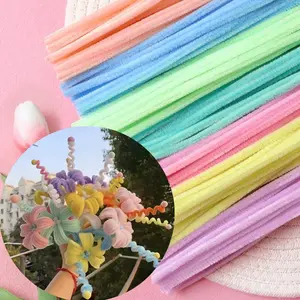 100 Pieces Felt Strips, School Home Art Aesthetic Puzzle Toys, Creative DIY Craft Supplies, Pipe Cleaner Flowers, Non-Disposable