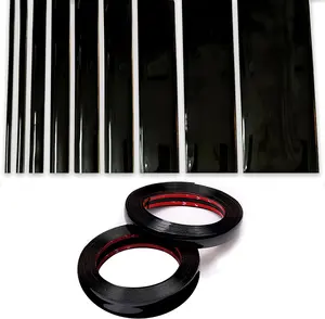 Ft Glossy Black Extra Thick Auto Molding Trim Universal Bumper Window Door Body Side Decorative Strip ScratchProof (Width: inch [mm])