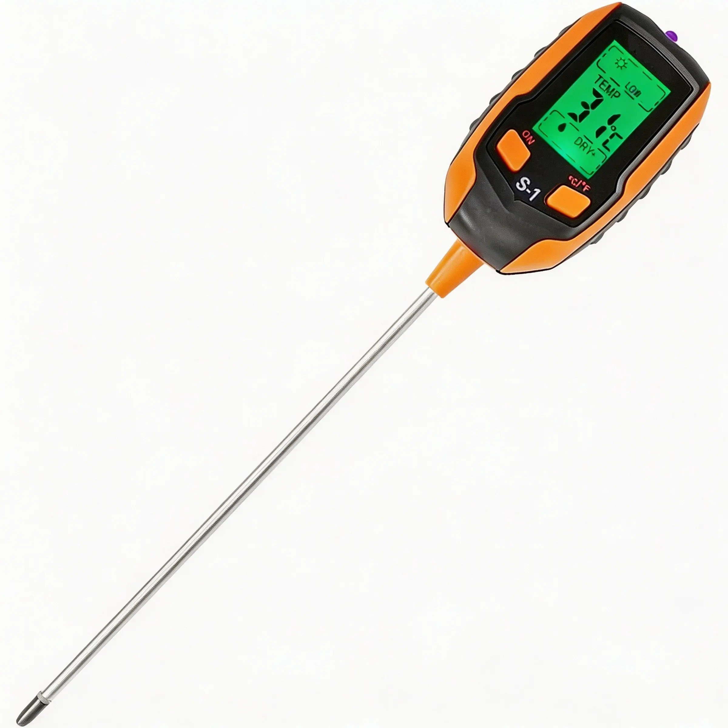 Four-In-One Plant Soil Health Monitor, Temperature Humidity Ph Light Tester, Soil Test Meter, Essential Gardening Tool for Home Use, Indoor/outdoor Compatible, Portable
