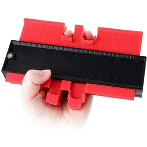 Contour Gauge Profile Gauge Tiling Laminate Tiles Edge Shaping Wood Measure Ruler ABS Contour Gauge Duplicator Red Measuring Ruler