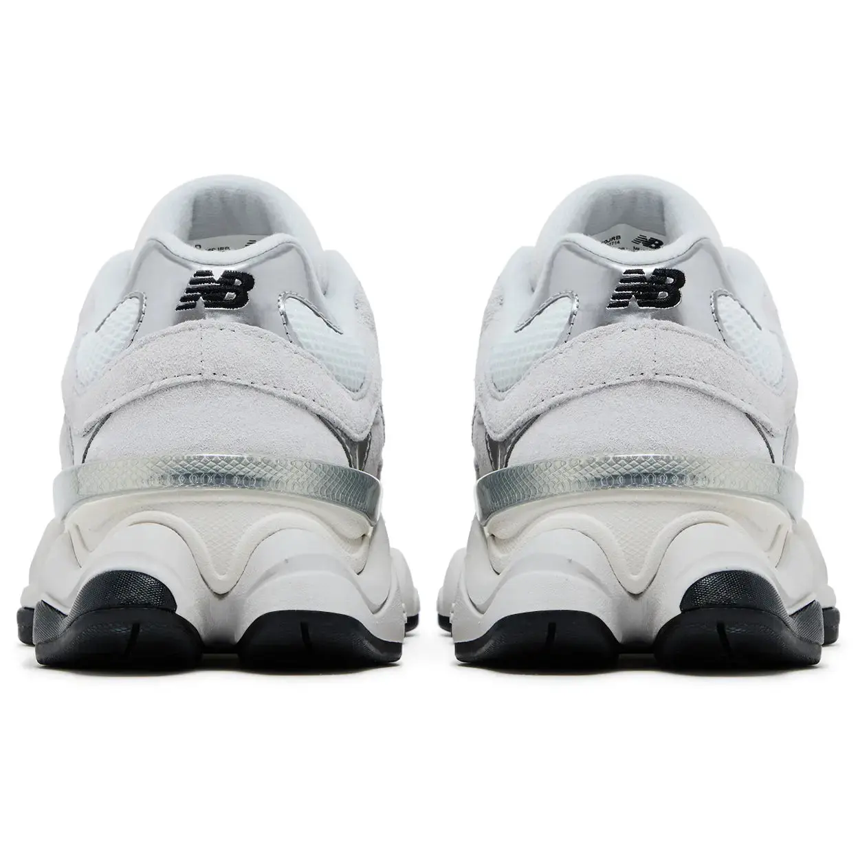 New Balance 9060 White Black Metallic Silver Women display picture 1