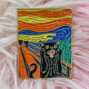 Scream Cat Enamel Pin