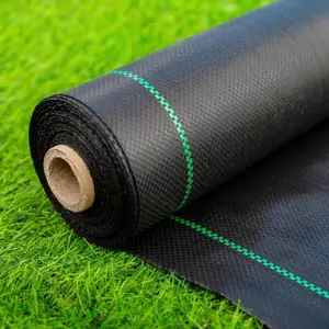 Weed Barrier Landscape Fabric Heavy Duty, Weed Gardening Ground Cover Mat, Weed Control Garden Cloth, Woven Geotextile Fabric for Underlayment, Commercial Driveway Fabric, Black
