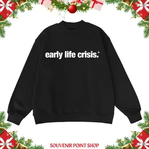 Nettspend Early Life Crisis Osamason Tour Merch Sweatshirt Black Retro Music Fan Gift, Hip Hop Apparel Merch vintage 90s Fashion Top