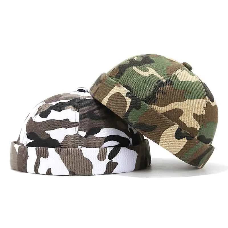 Women Men Summer Cotton Hip Hop Brimless Skullies Cap Vintage Urban Unique Street Portable Docker Hats Multipurpose Beanie Hat Casual Hat
