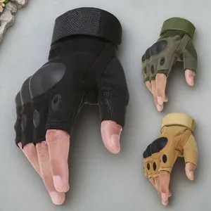 Half Finger Tactical Training Gloves, Breathable Quick Drying Gloves, Outdoor Sports Protective Gloves for Climbing Camping Cycling Shooting Hunting, Mountaineering Training Gloves