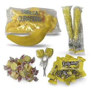 Banana Candy Lovers Dream Assortment, 1.33 Lbs (34 Count), Giant Chewy Gummies, Taffy and Lollipops Snack