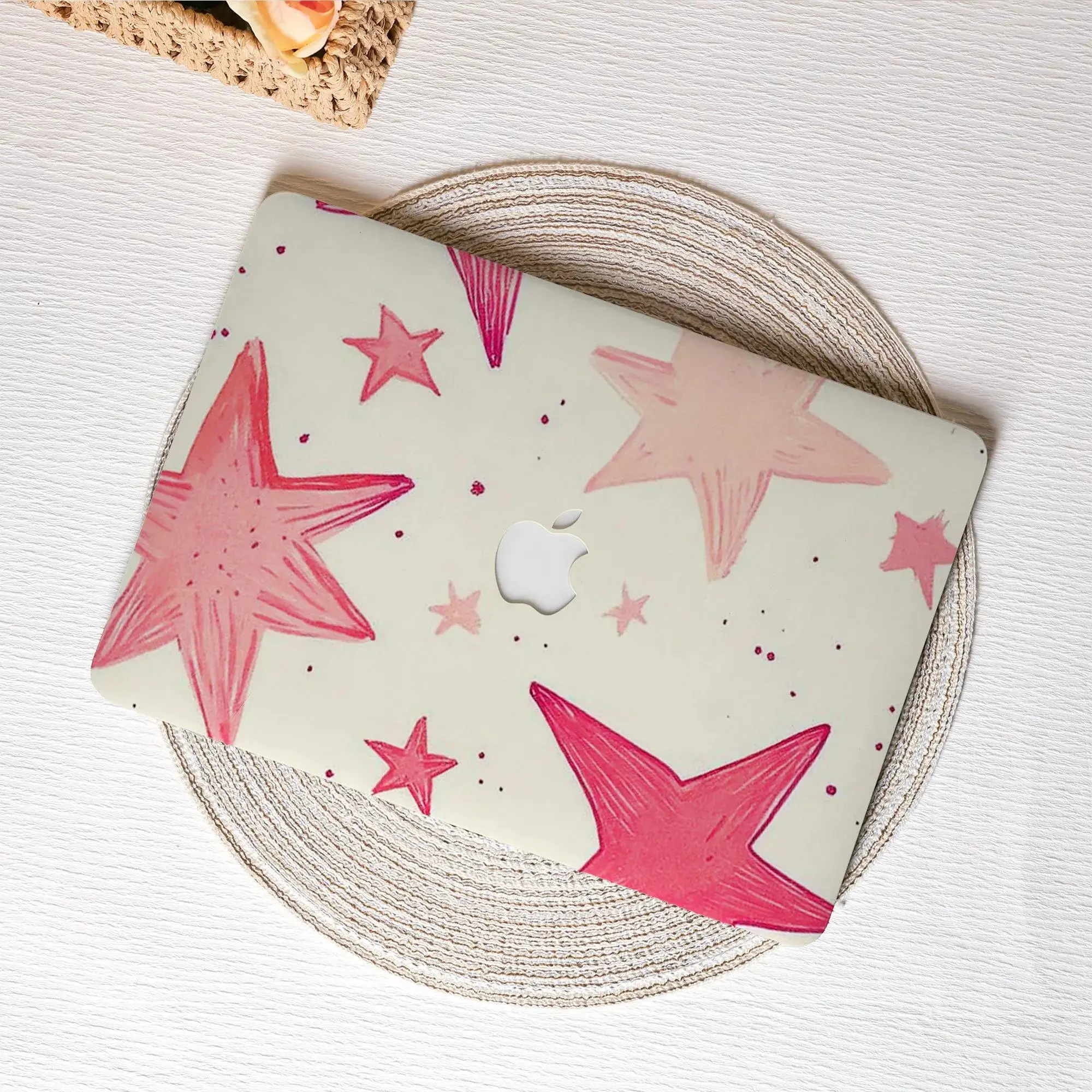 Pink Star MacBook Case for MacBook Air 15 13, MacBook Pro 16 14 13 Inch,  MacBook Protective Case Cover