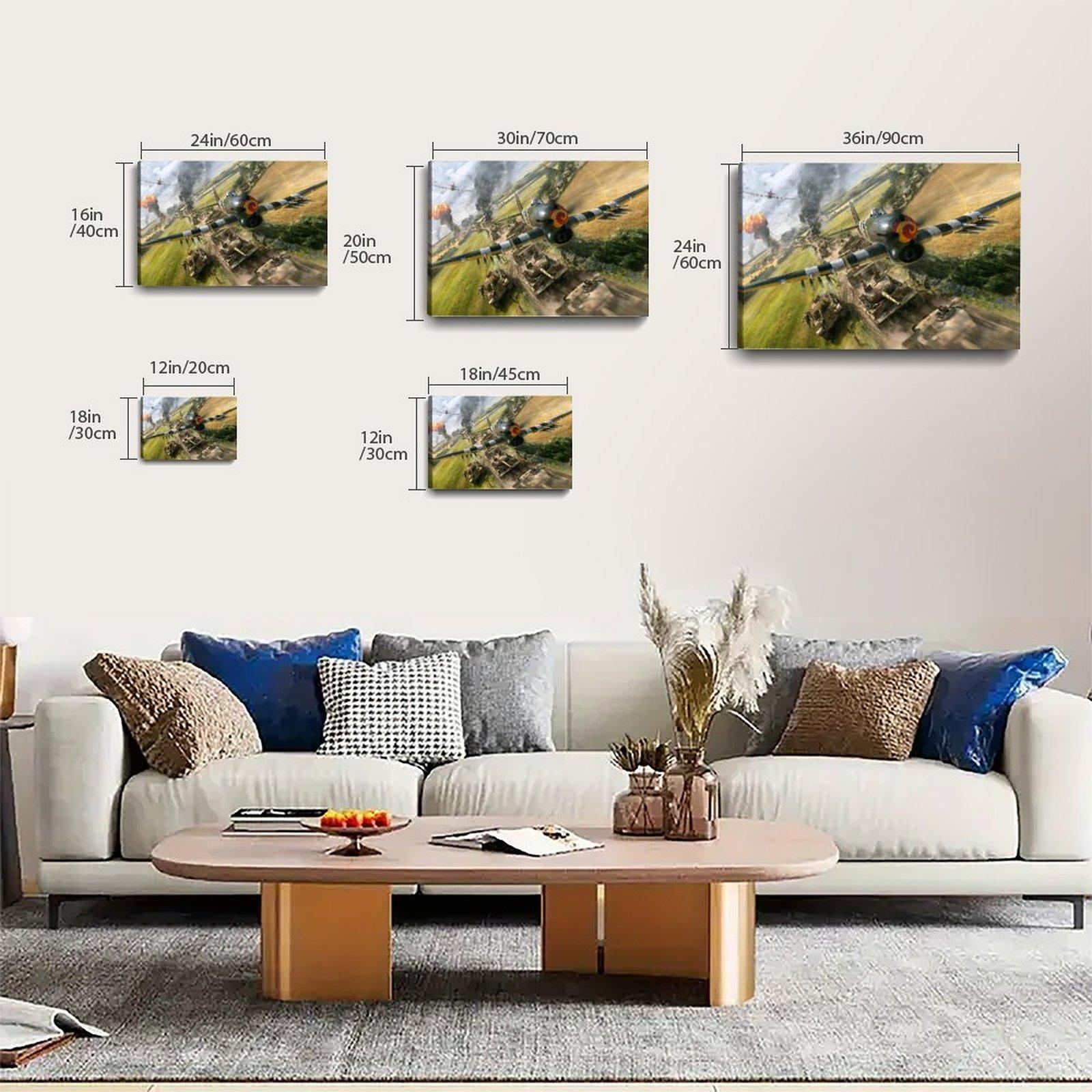 Military Fighter Poster Hawker Typhoon Poster Decorative Painting Canvas Wall Art Picture Print Modern Family Bedroom Decor