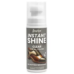 Angelus Clear Instant Shine - No Buffing Necessary for All Colors - Comfortable Application for Footwear and Shoe Use