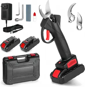 Electric Garden Shears, 21V Pruners for Gardening, Rechargeable Cordless Branch Trimmer Farm Work Outdoor Landscaping Hedge Cutting Yard Pruning Tool Kit Tool Box