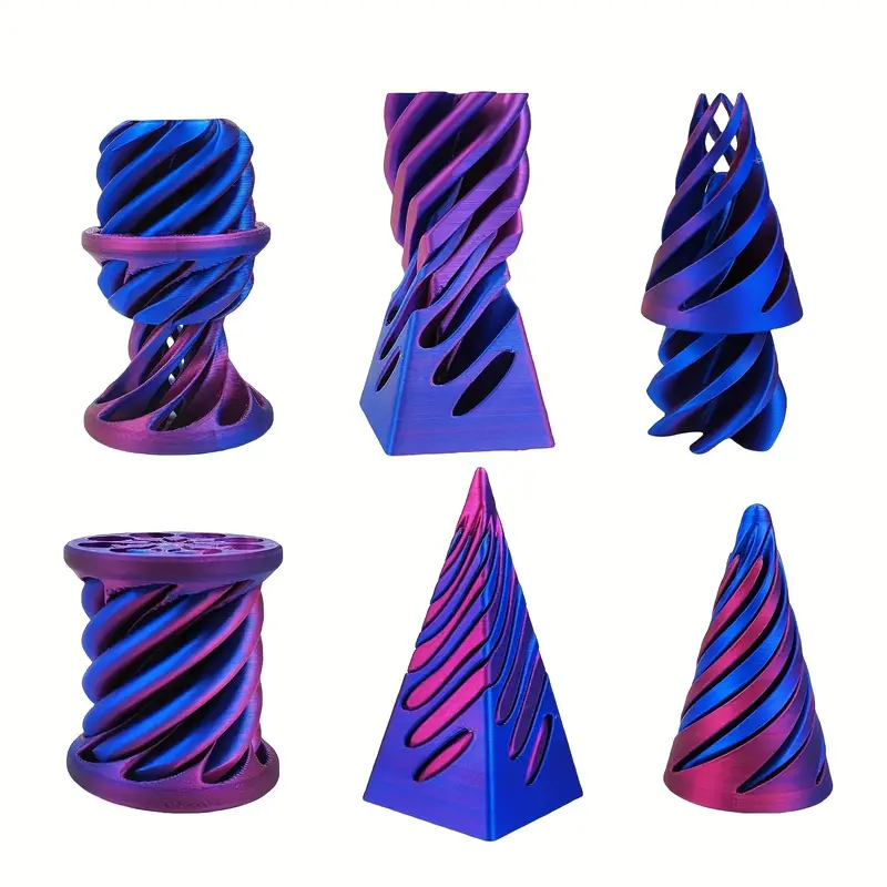 3-Piece Set 3D Printed Impossible Pyramid Sculpture, Anxious Cone Toy, Magic Impossibility Desktop Decor, Anxiety Relief Toy, Stress Relief Sculptures, Stress Relief Decoration, Stress Relief Gadget, Stress Relief Tools