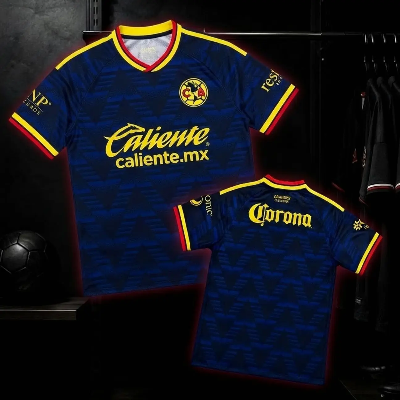 Royal Blue Club America Soccer Jersey 26-27, Home Football Shirt, Quick Dry Breathable Sports Jersey, Short Sleeve Game Day Fan Top