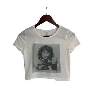 70's Band Tee Vintage Retro Crop Top, Short Sleeve Crop Top, Crop Top for Women, Boho Hippie Clothing, 90s Fashion, Streetwear, The Doors