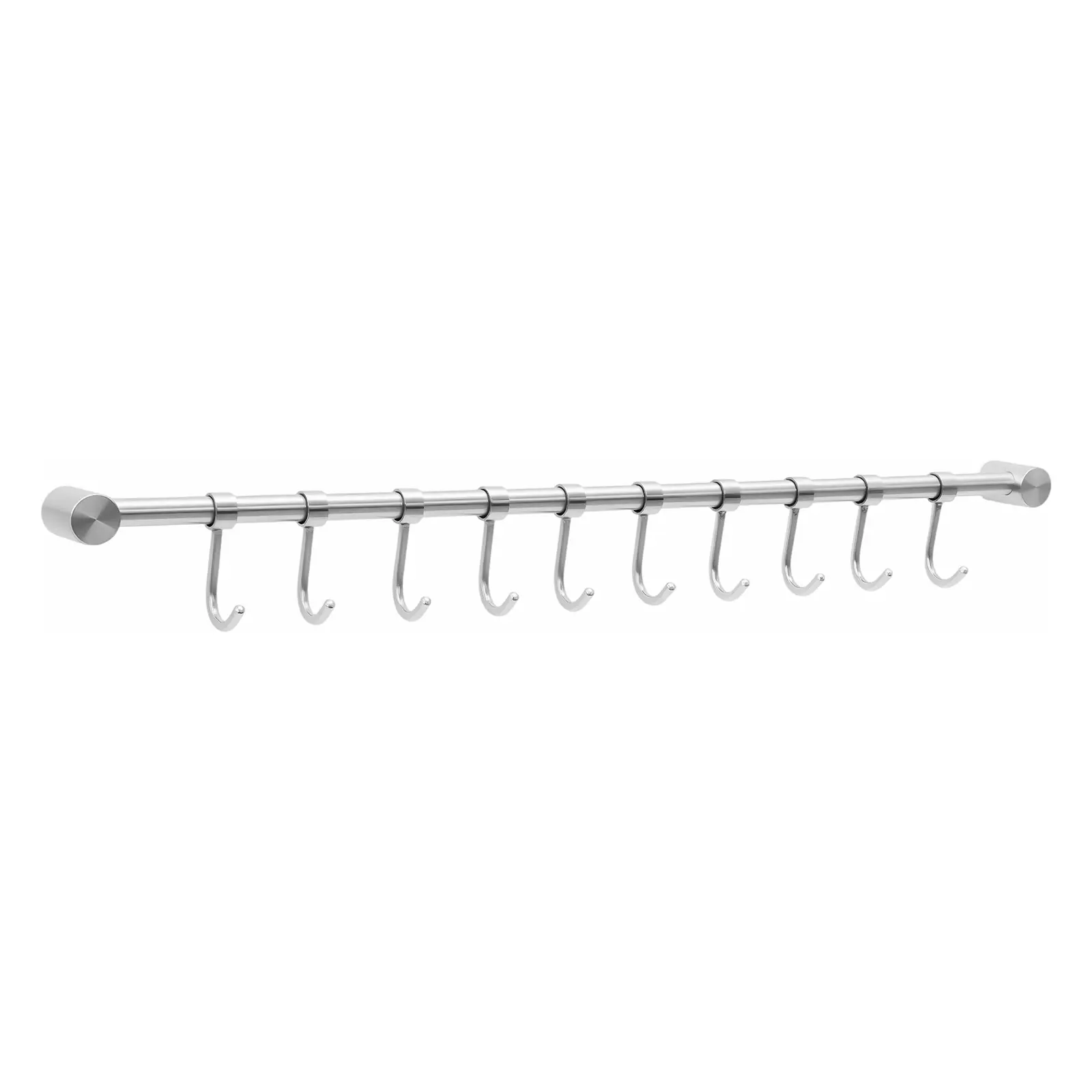 304 Stainless Steel Wall Hook Rack 10 Hooks Heavy Duty 30kg for Kitchen Pots Pans Towels Bathroom Organizer