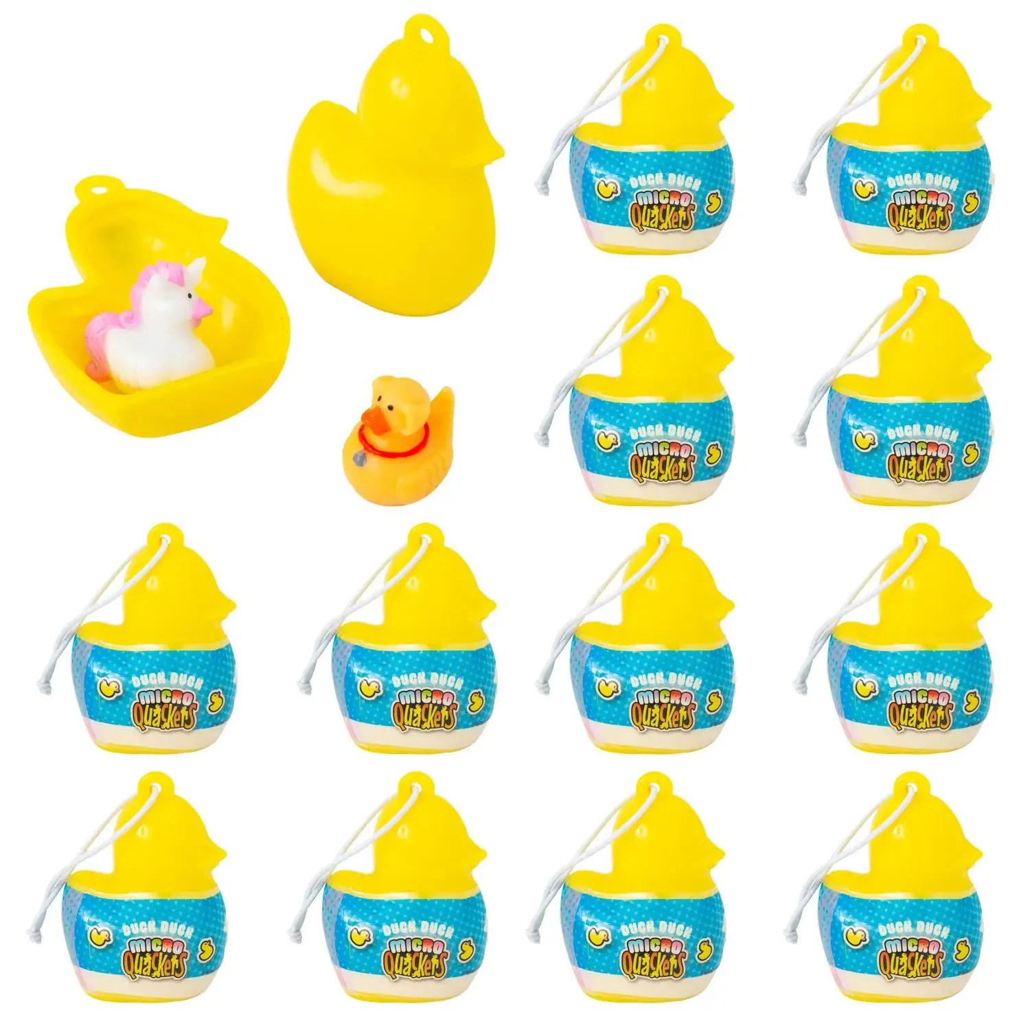 Duck-Shaped Compact Mystery Containers, 12-Pack Mini Ducks Capsules Blind Bags for Home & Festive Party Decorations