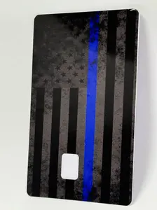 Thin Blue Line Credit Card Skin – Police Support American Flag Cover Durable Waterproof Anime Artwork Design Perfect Gift