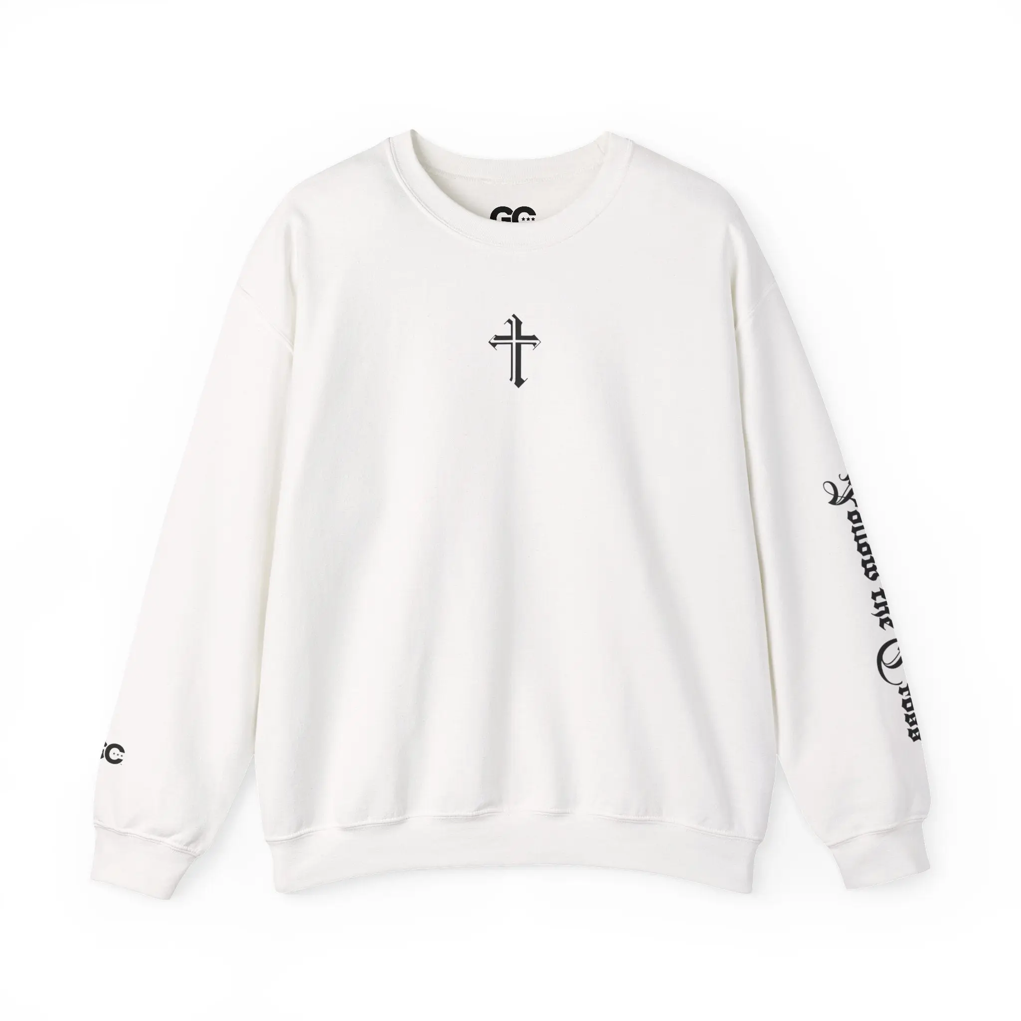 Jesus Cross Crewneck Sweatshirt — Modern Sleek "Follow the Cross" Design