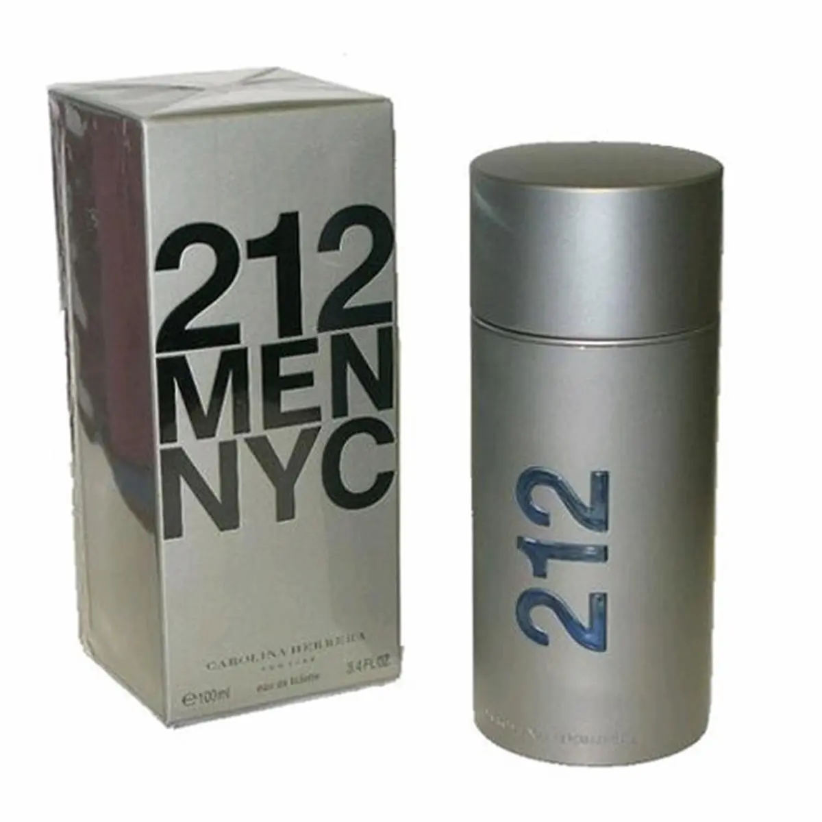 Carolina Herrera 212 Men's Eau De Toilette Spray, 3.4 oz - Perfumes Colognes with Notes of Green Leaf, Amber, Musk, and Sandalwood, Woody Musky Fragrance, Perfume Original, Spray Bottle, Signature Scent, Musk Blend