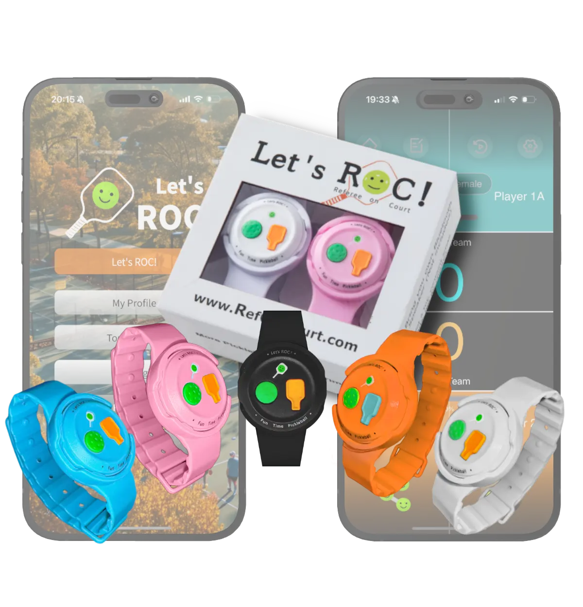Referee On Court Patent Pending Pickleball Scoring Device - Cool Sports Wrist Gadget - Great Gift for Pickleballers Couple Bracelet