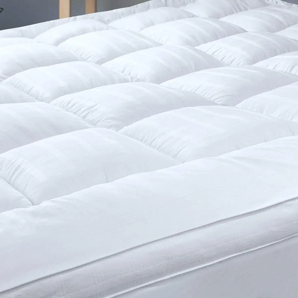 Extra Thick Pillow Top 4 Inch Mattress Topper Queen Size for Firm Mattress, Cooling Fluffy Hotel Mattress Bed Topper for Cloud Like Sleep & Back Pain, Plush Soft Pad, Fit to 6"-22" Mattress