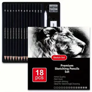 Sketch Pencils For Drawing, Drawing Pencils Set Of 18, 14B–4H Graphite Pencil, Vinyl Eraser, Kneaded Eraser, Sharpener, Blending Stump,Sketch Set For Artists, Art Supplies.