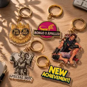 Dungeon Crawler Carl Acrylic Keychains, Princess Donut Mongo Keychain, This Is An Outrage Charm, Gift For LitRPG Fans