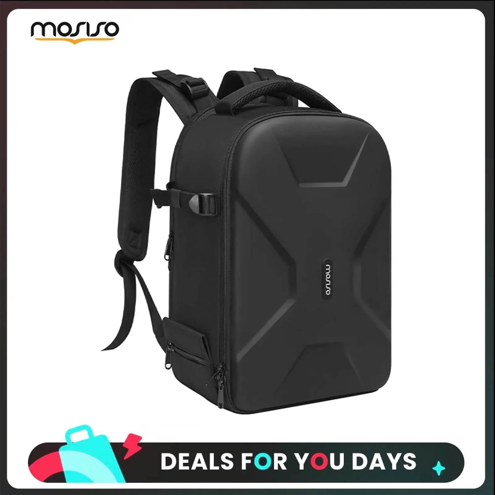 MOSISO 13in Waterproof Camera Backpack with Tripod Holder, Laptop Compartment & Storage, Compatible with Canon Nikon Sony DSLR/SLR/Mirrorless Devices, Smartphones & Accessories for Travel Hiking