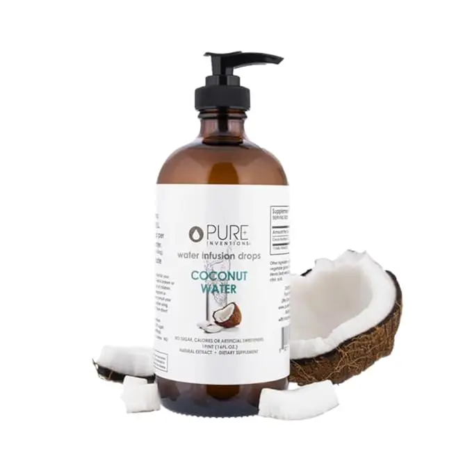 Pure Inventions Premium Coconut Water Infusion Drops - Sugar-Free Natural Juice Beverage, 0 Calories, No Artificial Sweeteners, Clean Ingredients, Non-Caffeinated Recovery & Hydration Drinks, 500 Servings