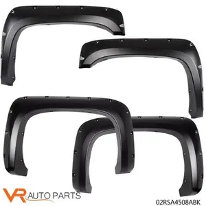 Fits 07-14 Chevy Silverado 1500 2500HD 3500HD Pocket Rivet Style Fender Flares Automotive Car