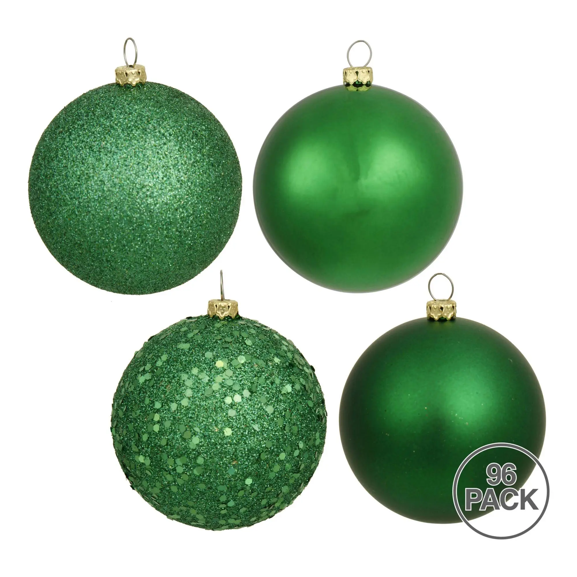 Vickerman 1.6" 4-Finish Ball Ornament Set.