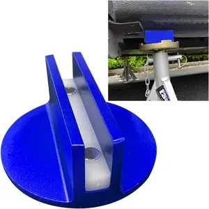 Universal  Jack Pad,  0.37" Width Slotted Puck Pinch Weld Frame Rail Adapter, Automotive Repair Tool Accessory for   (Blue)