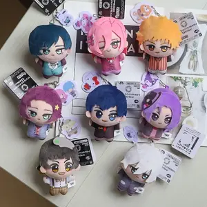 Blue Lock Anime Fluffy Plush Keychain Set (10cm) - Isagi Yoichi, Nagi Seishiro, Reo, Rin, Sae, Bachira Stuffed Doll Pendant, Cute Toy Gift for Anime Fans