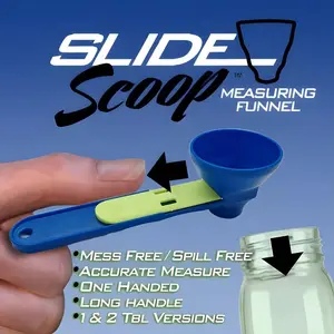 1pc Protein Powder Scoop and Funnel - Spill-Proof, for Sports Drinks, Measuring Spoon, Kitchen Measuring Utensils