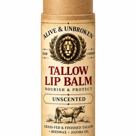 Handcrafted Grass Fed & Finished Tallow Lip Balm
