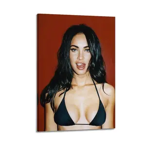 Megan Fox Poster for Bedroom Aesthetic Canvas Wall Art Living Room Posters Painting Picture Print Modern Family Decor Artist Bathroom Poster