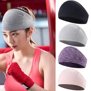Mens Womens Sports Stretch Headband Wide Hair Wrap Yoga Gym Running Sweatband Jog Tennis Elastic Running Fitness Sweatband