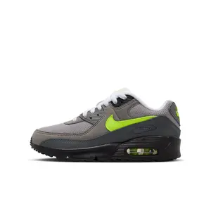 Men's Nike Air Max 90 "Neon Yellow" Non-Adult Leather-Rubber Sneaker, Casual Trainer Footwear