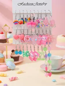 30pcs Fun Series Drop Earrings Set, Birthday Gift Holiday Gift, Daily Wear, Cute Style, All Seasons, No Choking Hazard