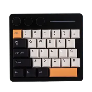 KiiBOOM Cybrix 29 Rapid Fast Wired Gaming Keyboard 8Khz Polling Aluminum & Acrylic One Handed Keyboard Programmable Knobs Magnetic Switch Adjustable Actuation RGB Backlits FR4 Plate keyboards for gaming creamy keyboard TikTokShopSpringGlowUp