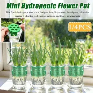 Mini Plastic Hydroponic Plant Pots, 1/4pcs Water Cultivation Containers for Plants, Hydroponic Planters, Suitable for Window Sill Gardens