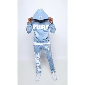 Distressed Pure( Hoodie ) Menswear Top Sweatshirts