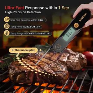 INKBIRD IHT-1X Instant Read Meat Thermometer Ultra-Fast Response High-Precision Detection for Indoor Outdoor Barbecue Cooking