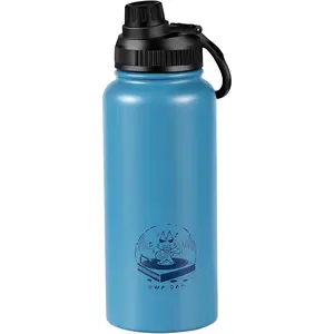 32 oz Insulated Water Bottle, Keep Cold 24H, Leak Proof Stainless Steel Water Bottle with Spout Lid