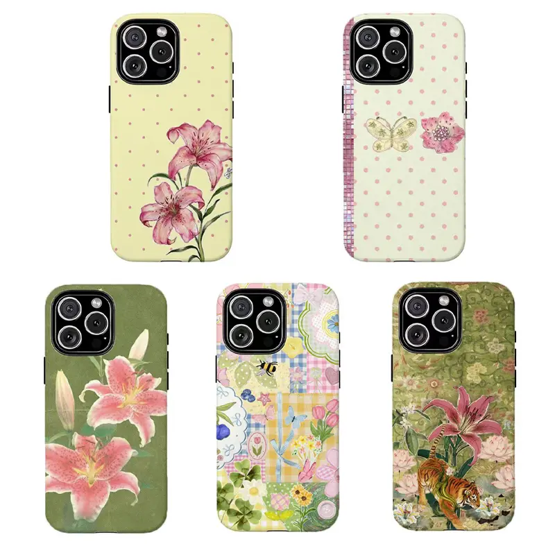 Garden Collage Journal	Coquette Floral Phone Case,Compatible for iPhone 16 15 14 13 12 11 17Pro Max,for Samsung S25 S24 S23 S22 Ultra,Durable Dual-Layer design phone cover,Perfect Gift for Her